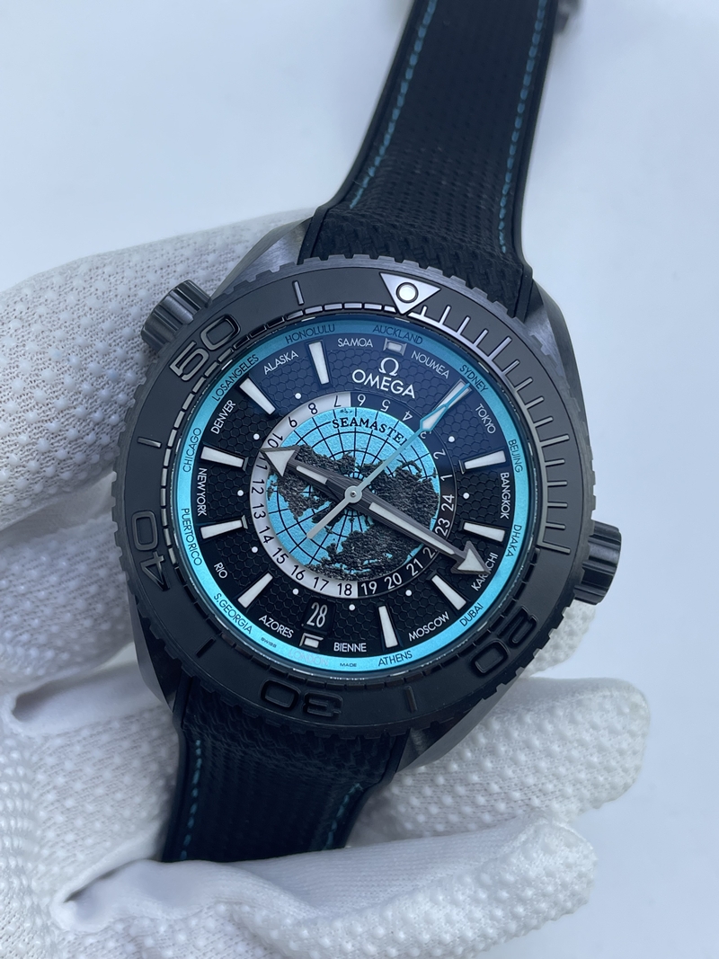 (준비완료/특급배송)NO.3288/VS공장 오메가 플래닛오션 GMT월드타이머 리얼 세라믹